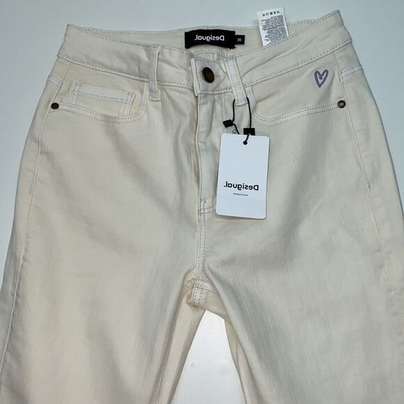 🔥DESIGUAL Jeans stretch sz 2 New - Picture 10 of 13